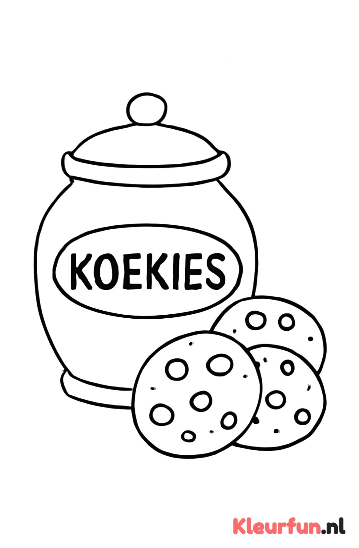 Koekjespot met koekjes