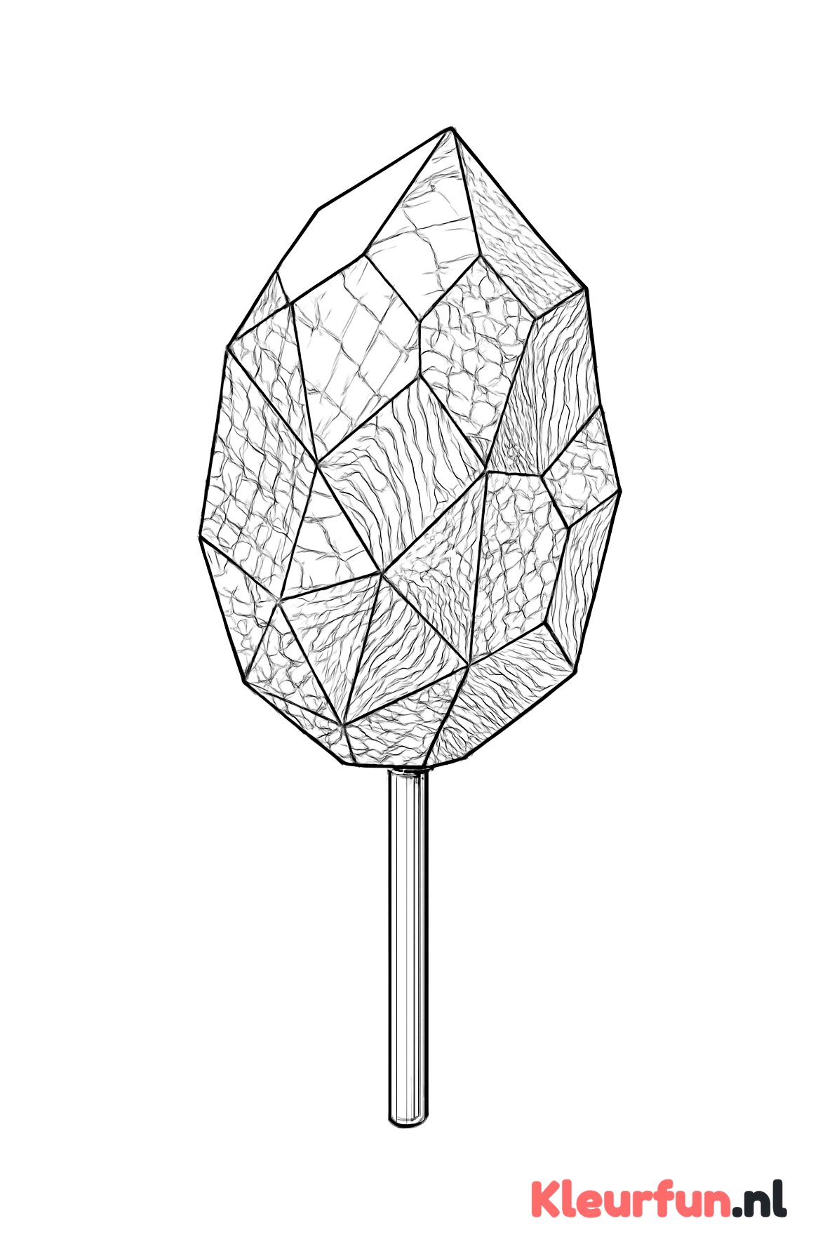 Kristalvorm lolly close-up