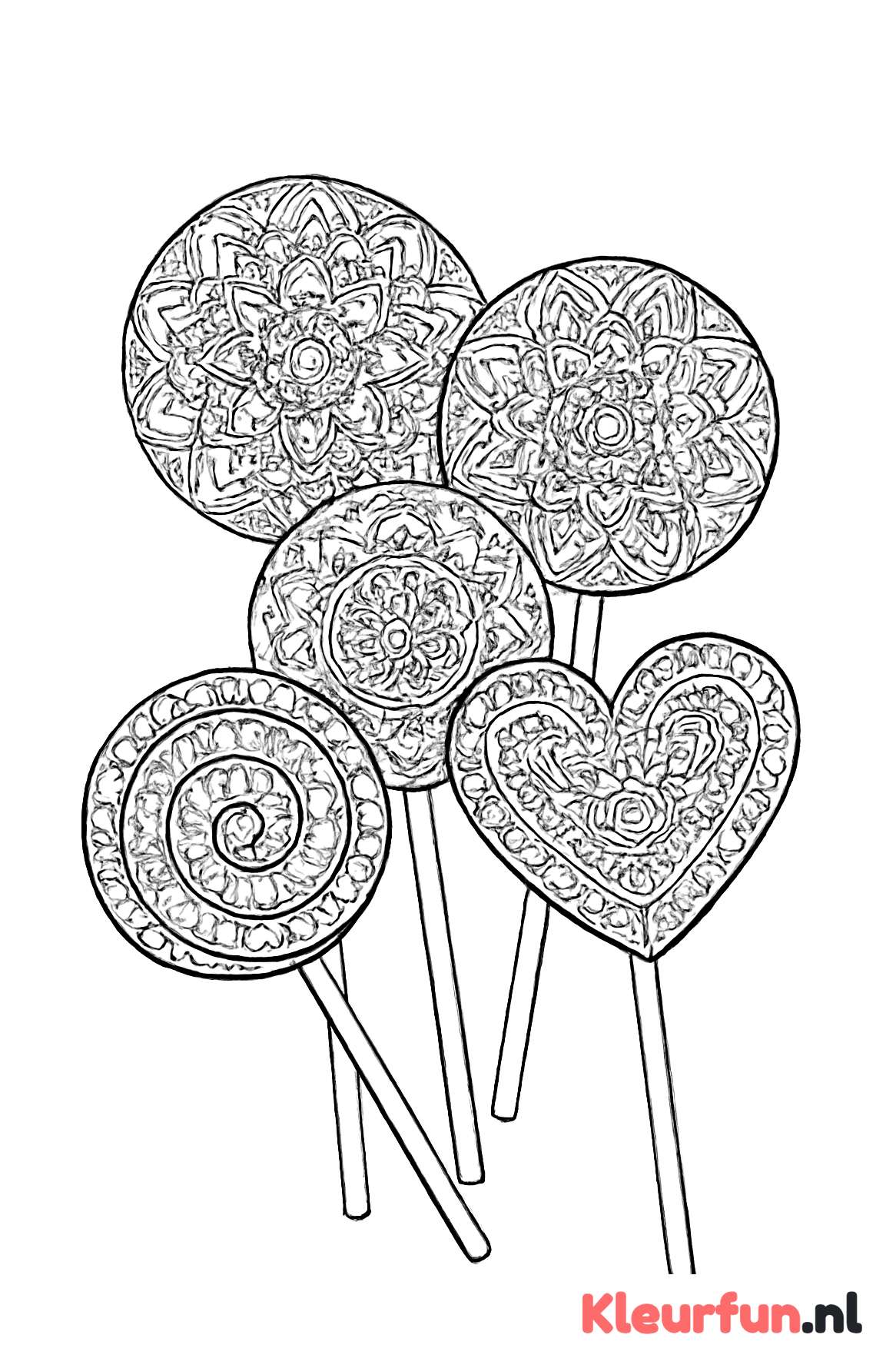 Mandala-gevoerde lolly's
