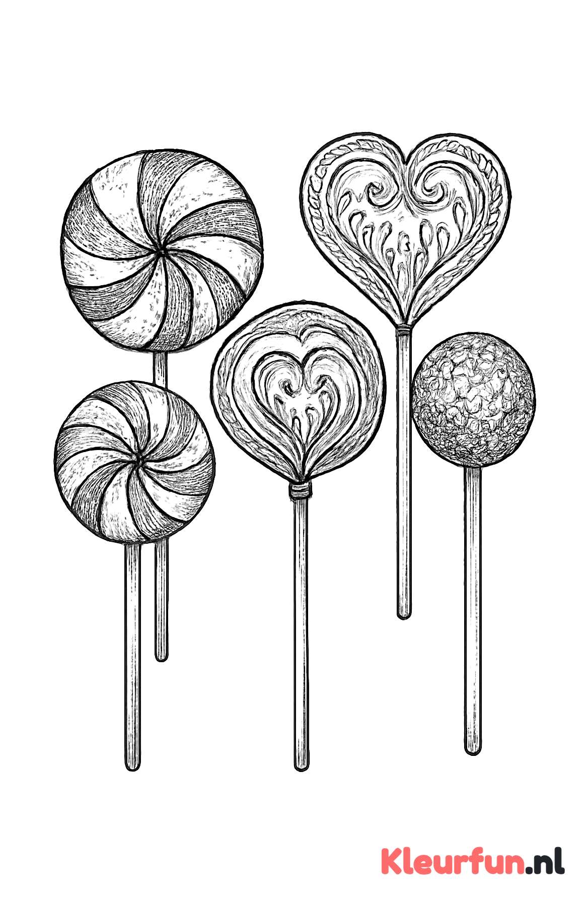 Gedetailleerde lolly-collectie