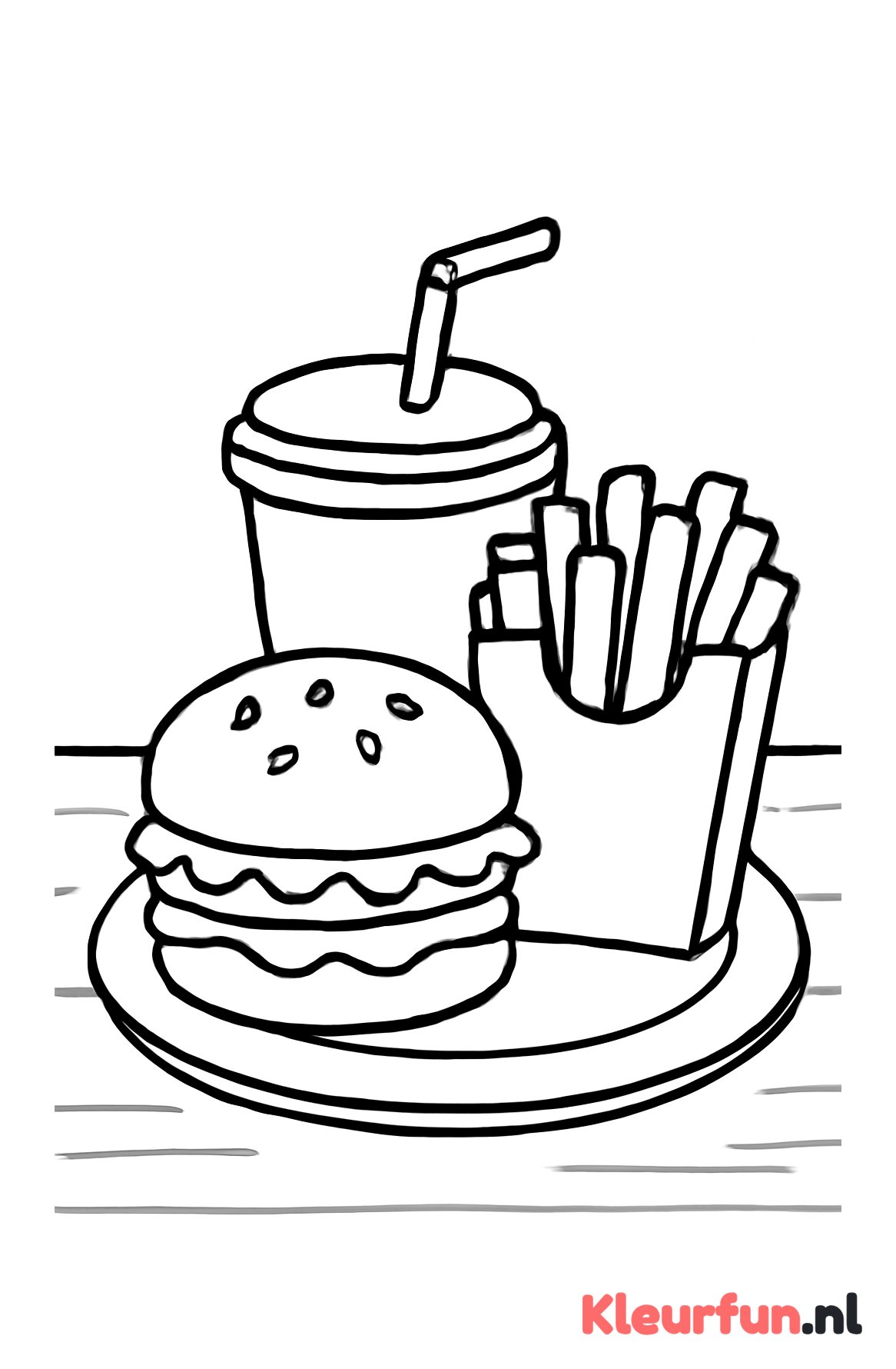 Maaltijdtafel met fastfood