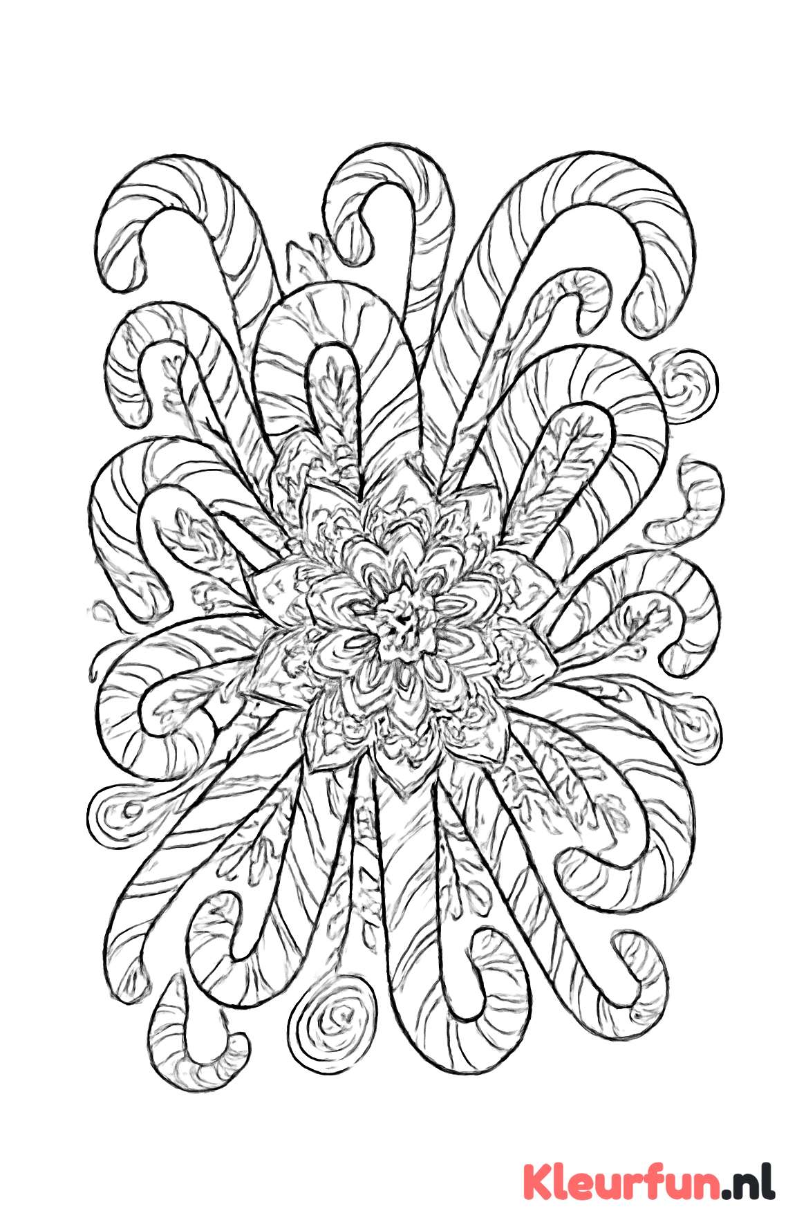 Mandala van zuurstokken