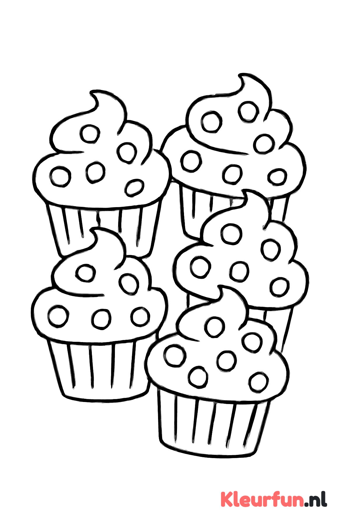 Meerdere cakejes met glazuur