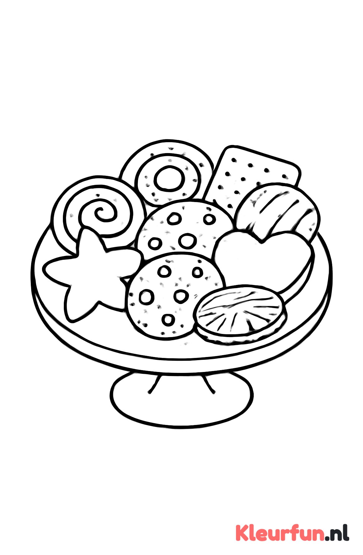 Verschillende soorten koekjes op een taartplaat