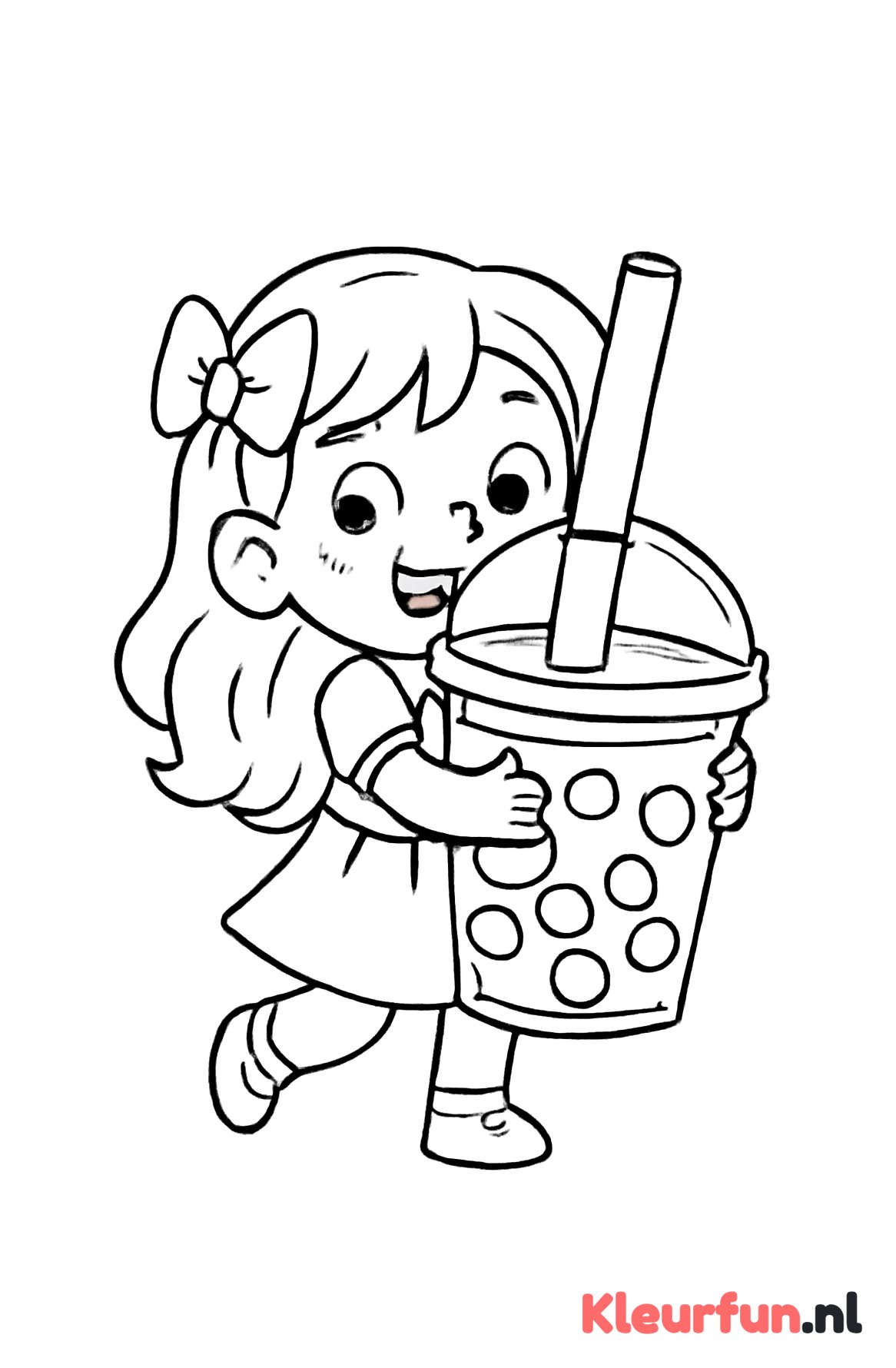 Meisje met bubble tea