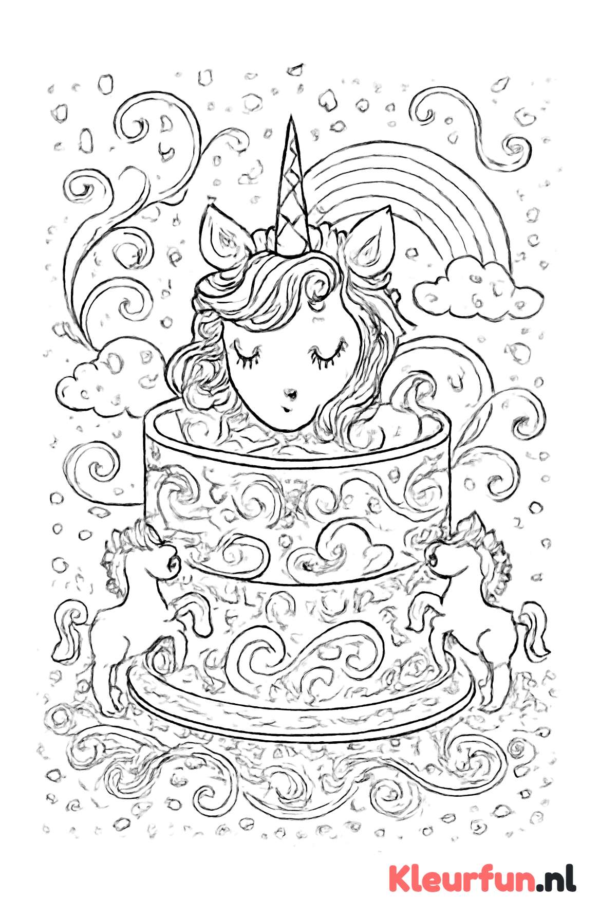 Ornamenten Unicorn Taart