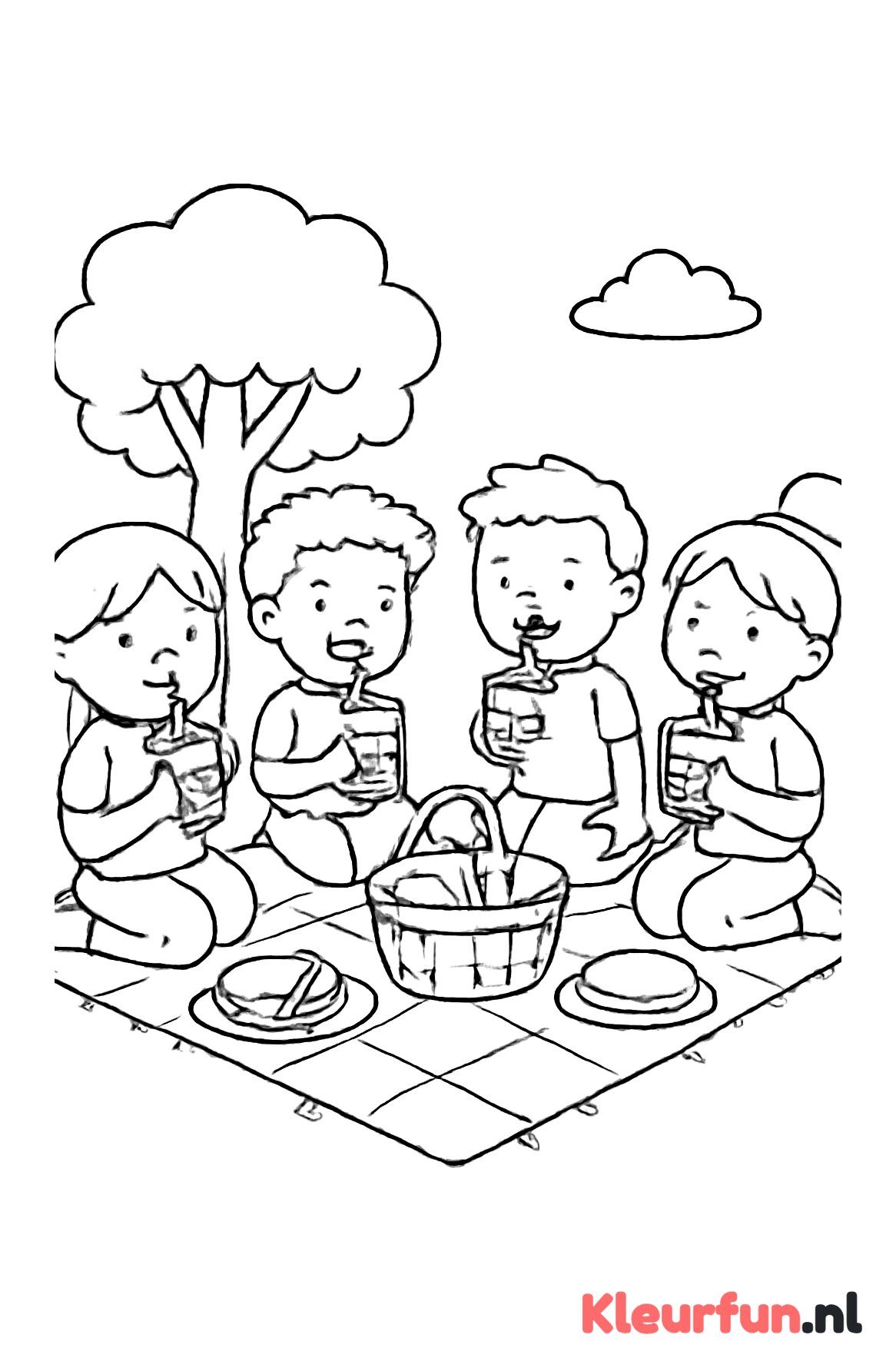 Picknick met bubble tea