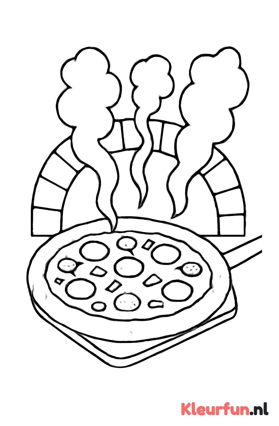 Pizza net uit de oven