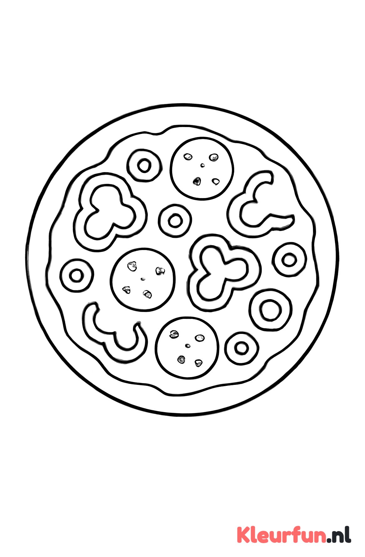 Pizza met verschillende toppings