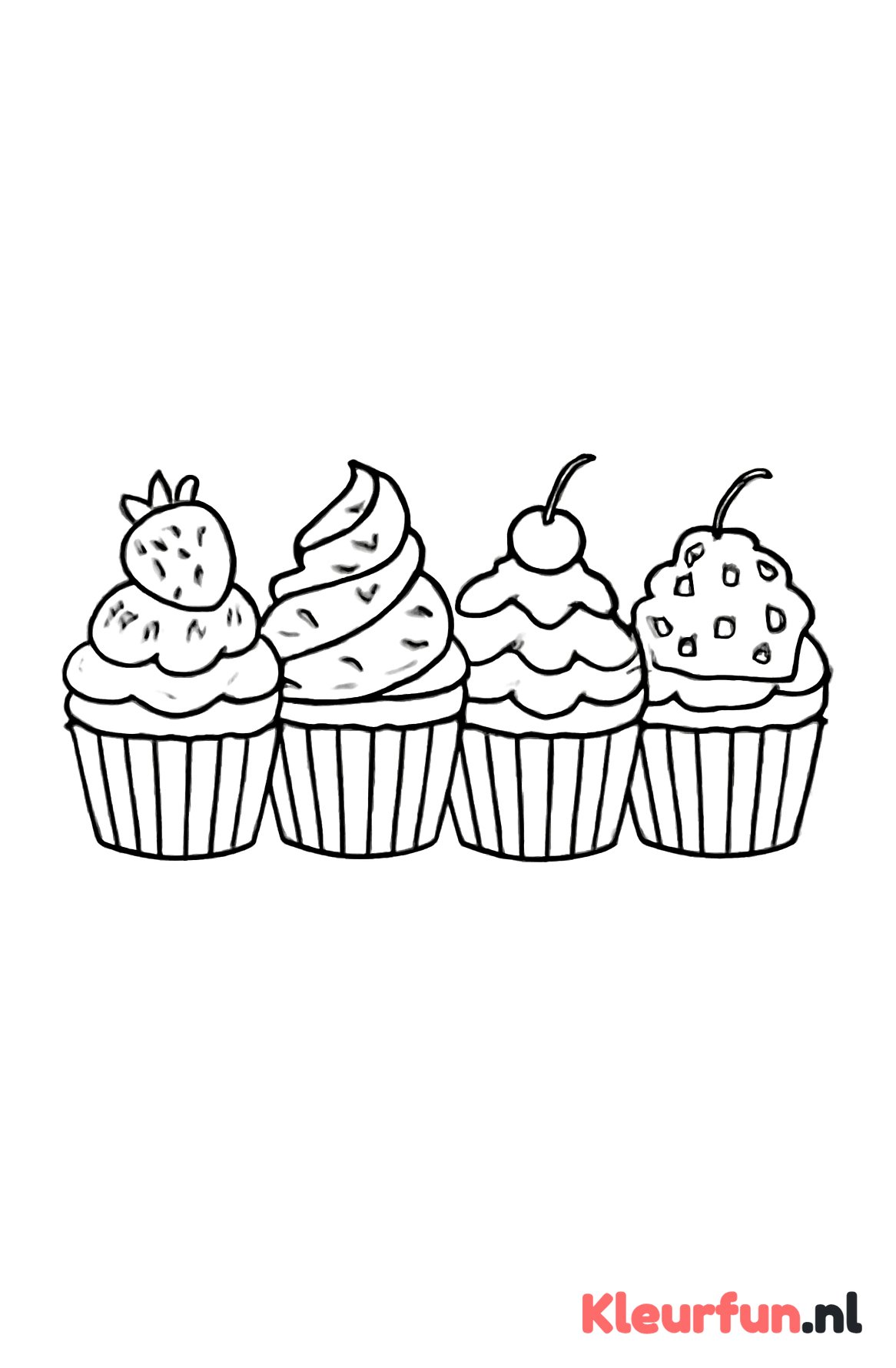 Rijtje Cupcakes