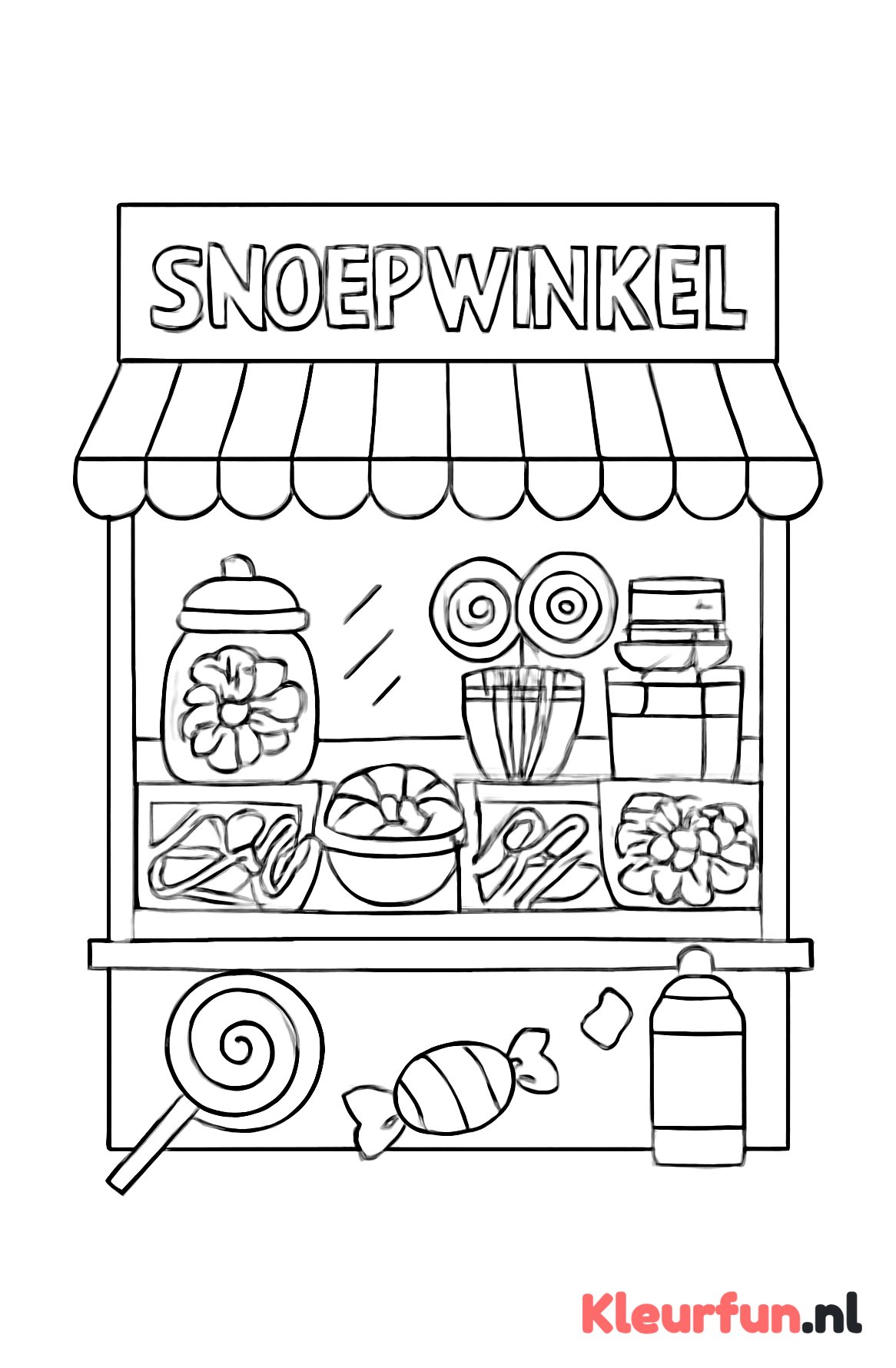 Snoepwinkel etalage