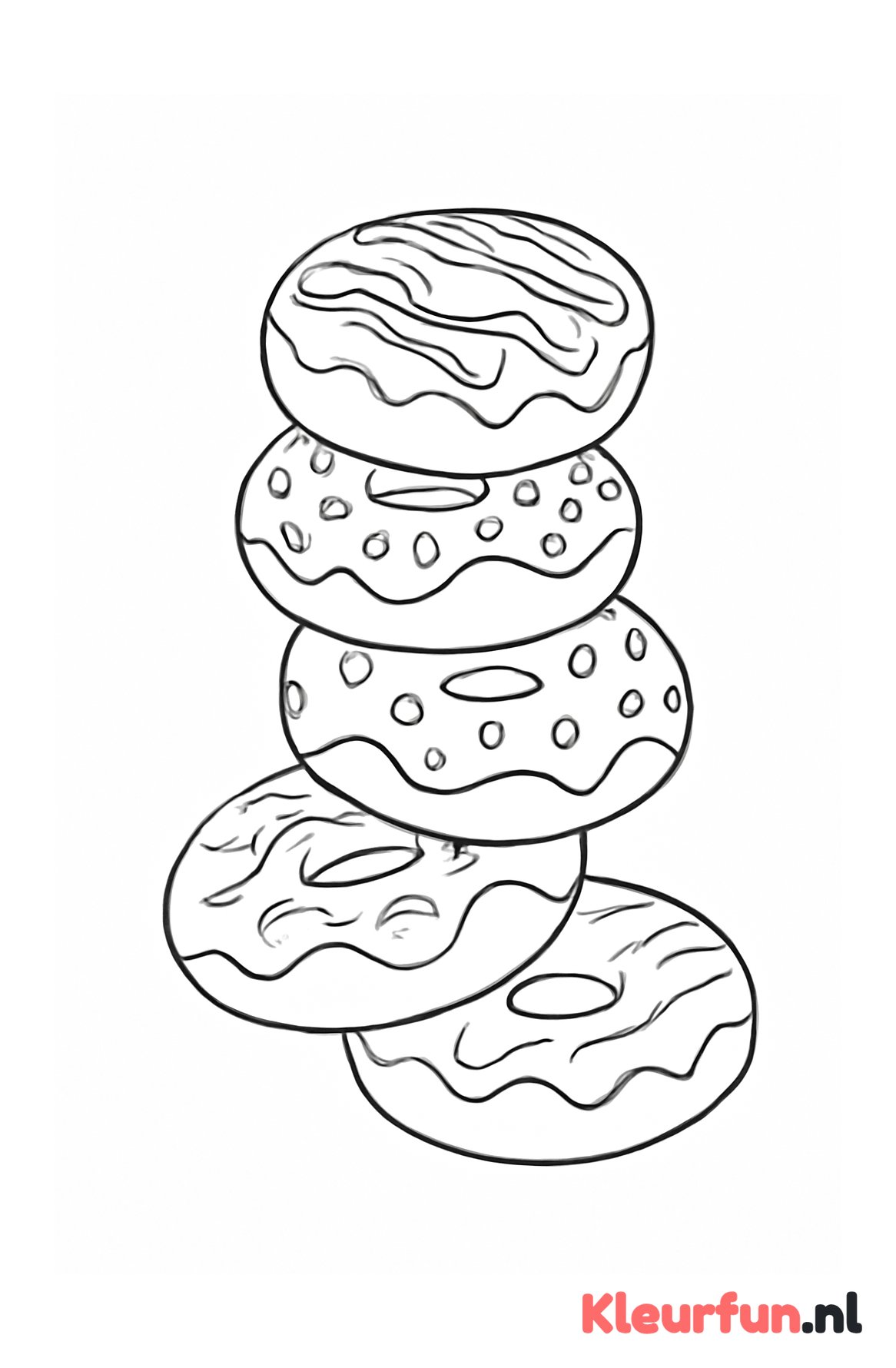 Stapels met donuts