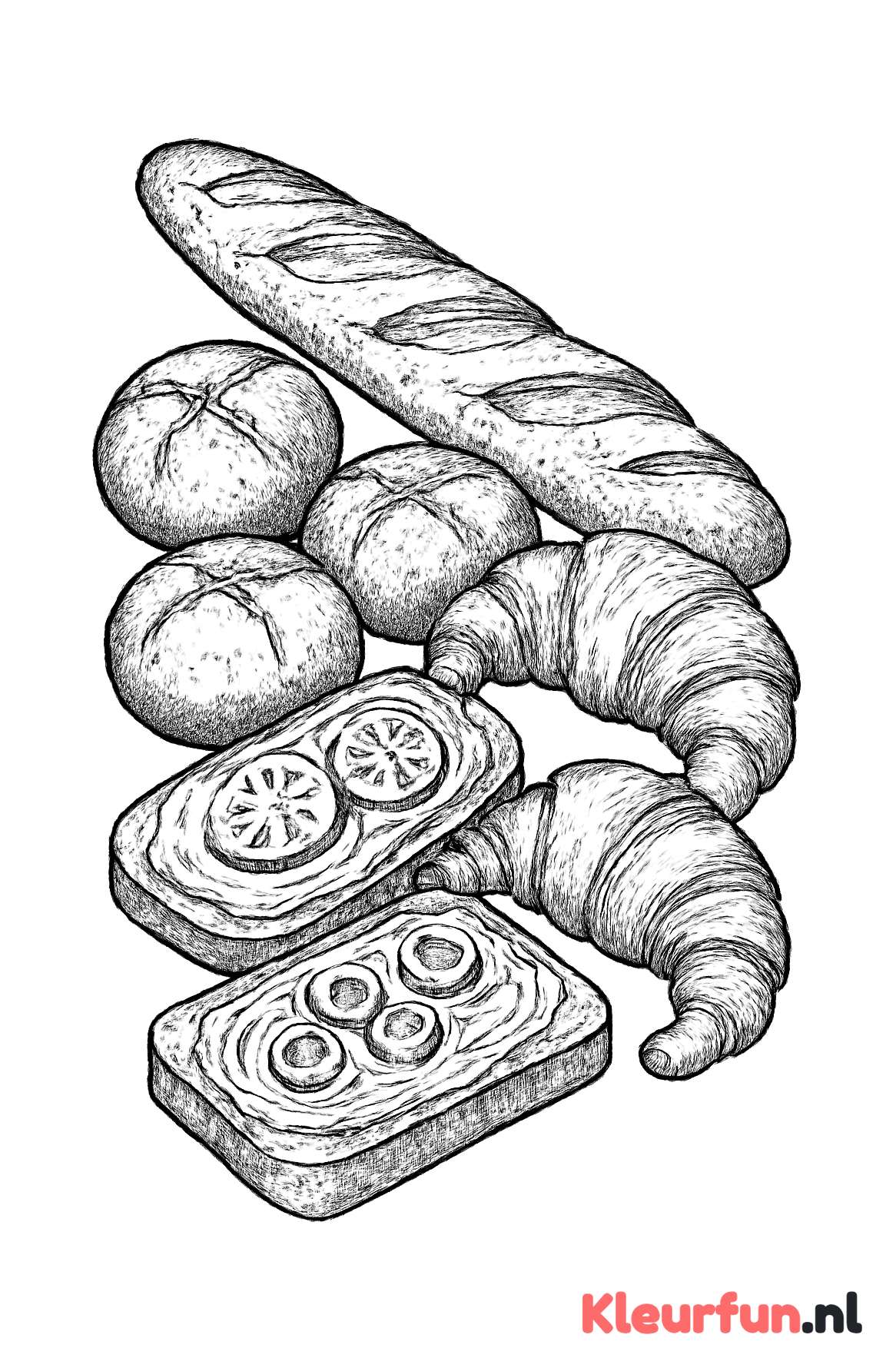 Verschillende broodsoorten en broodjes