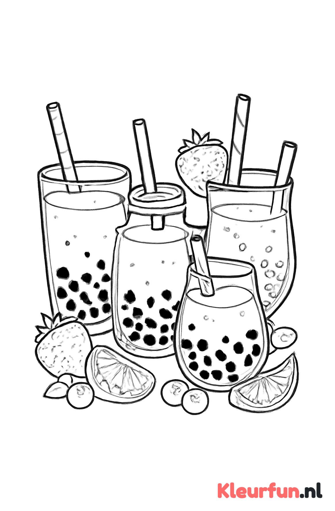 Verschillende soorten bubble tea glazen