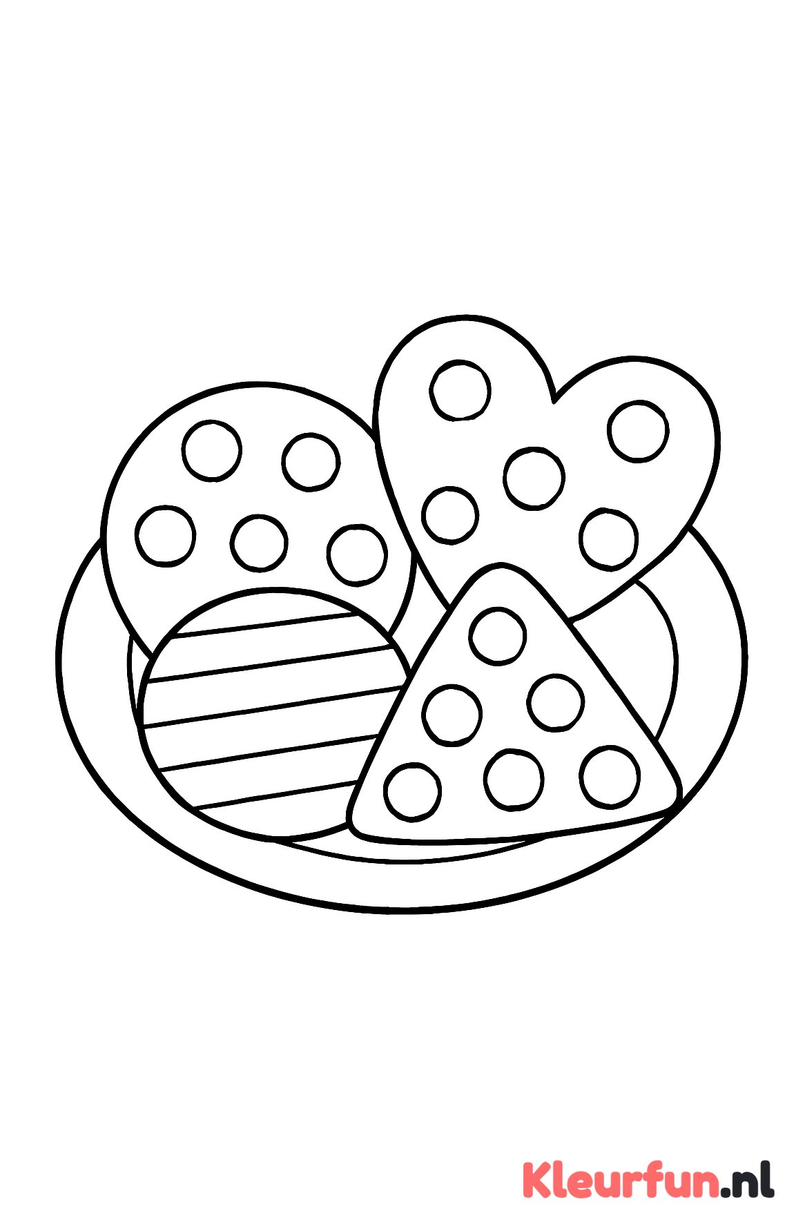 Verschillende koekjes op een bord