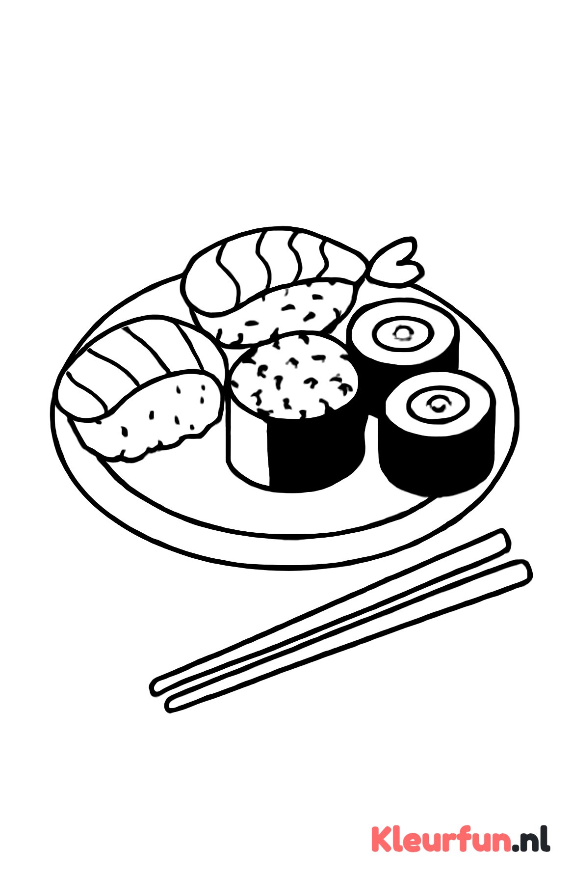 Verschillende soorten sushi op een bord