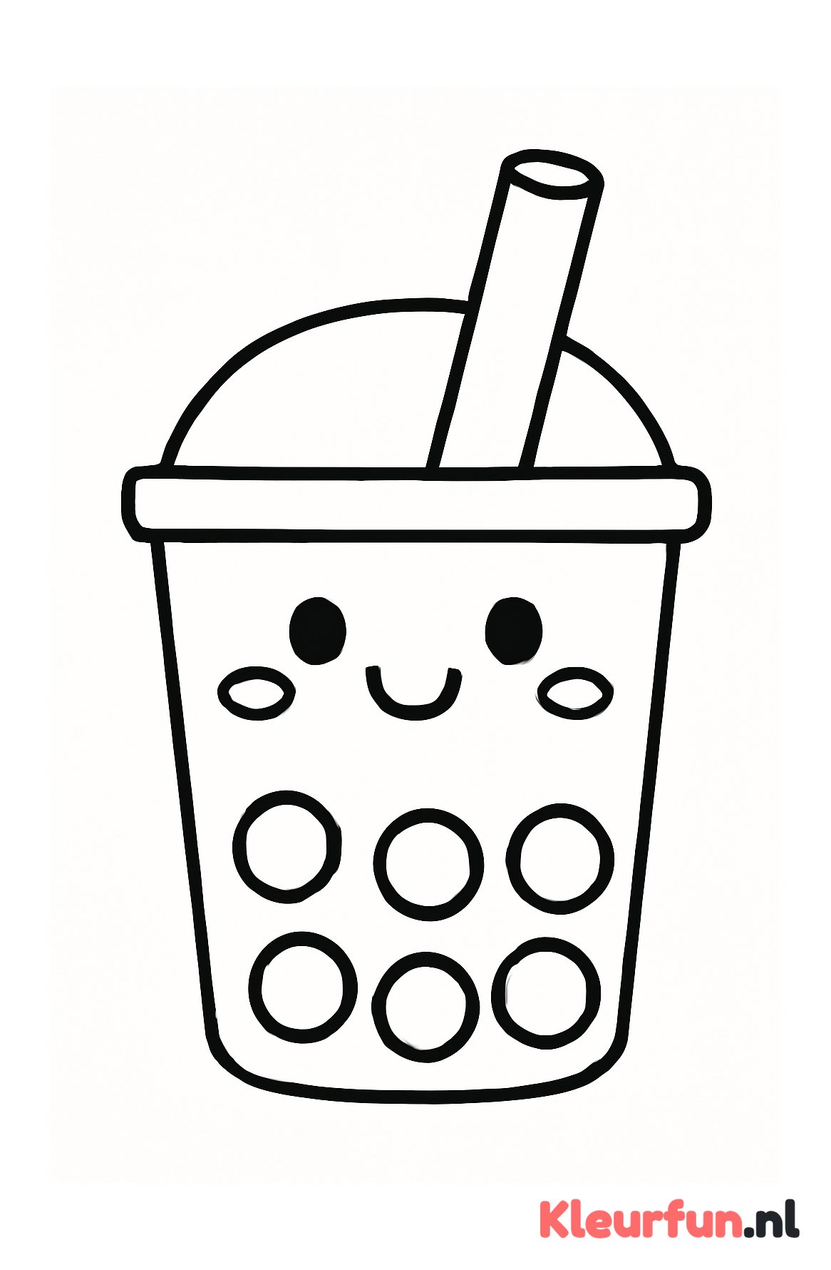 Vrolijk bubbeltheeglas groot