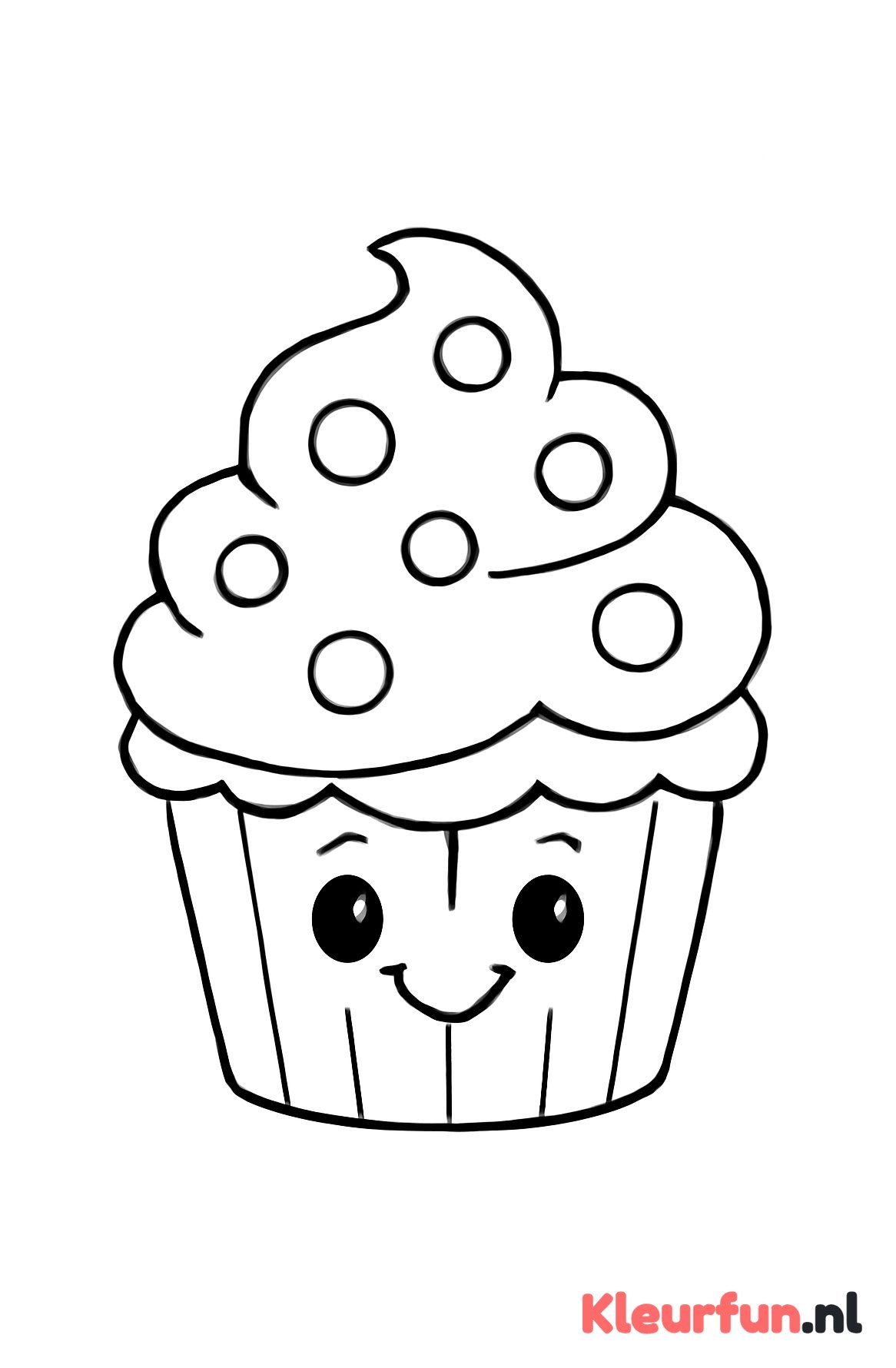 Vrolijke cupcake