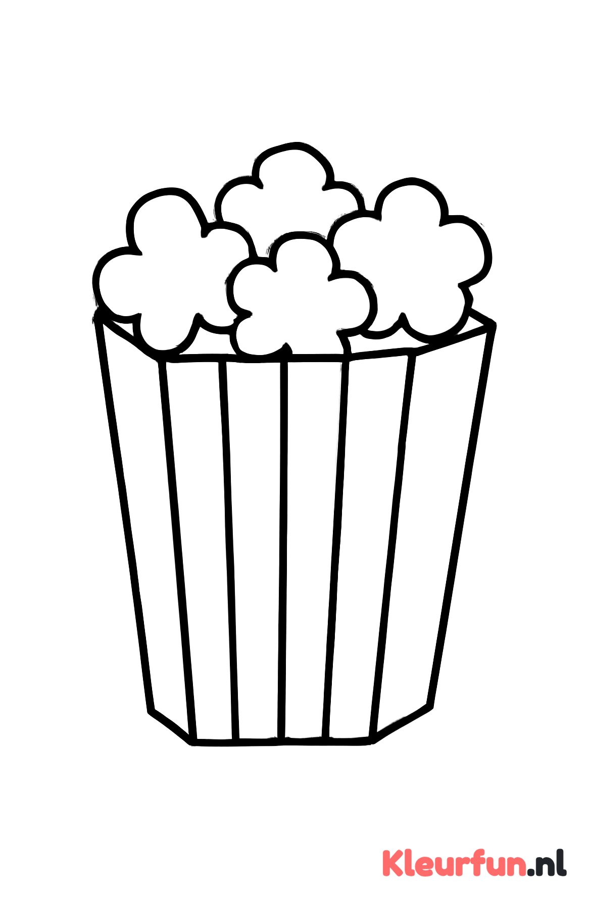 Zak popcorn met grote popcornvlokken