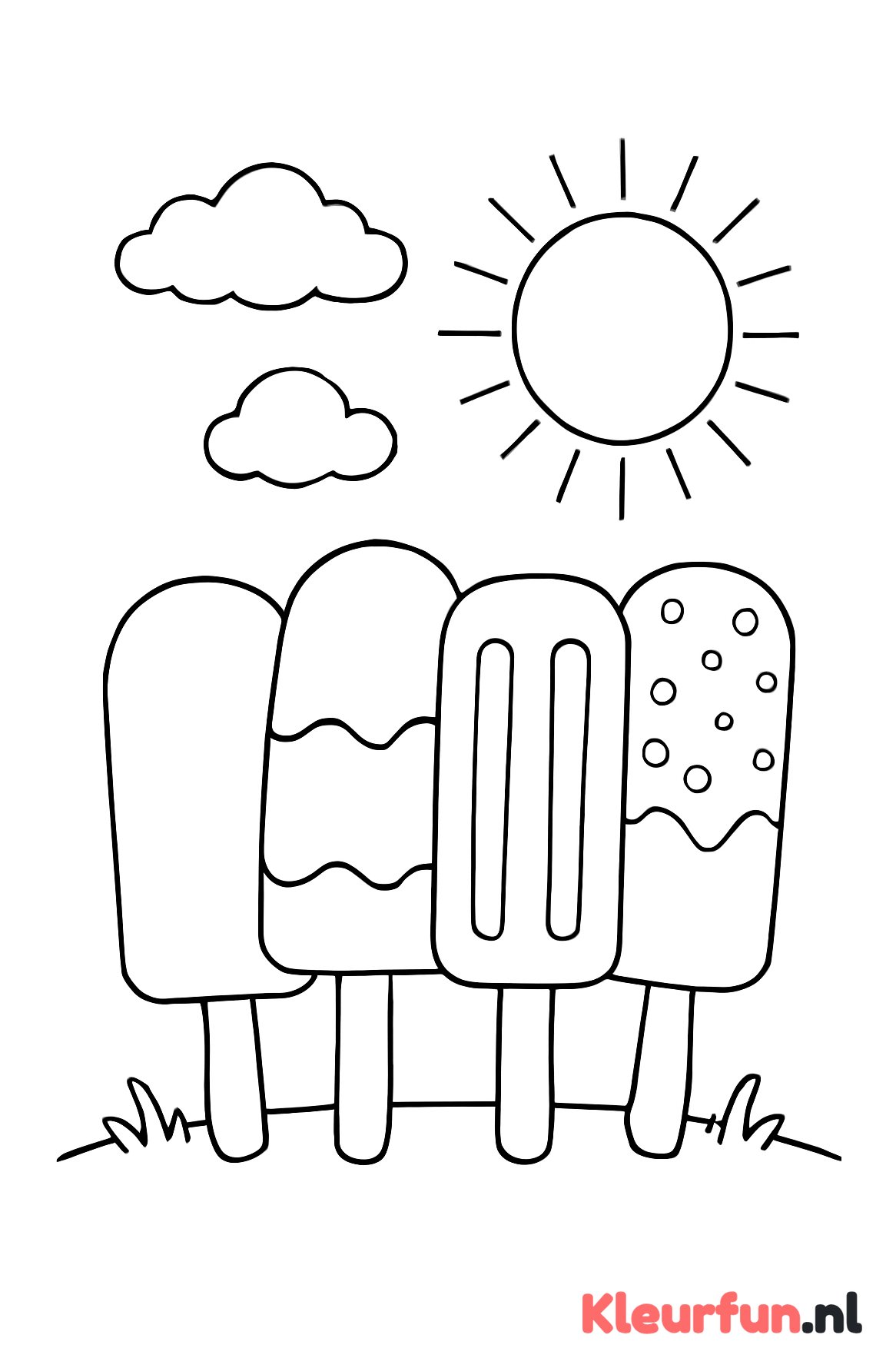 Zomerse ijsjes op stokje