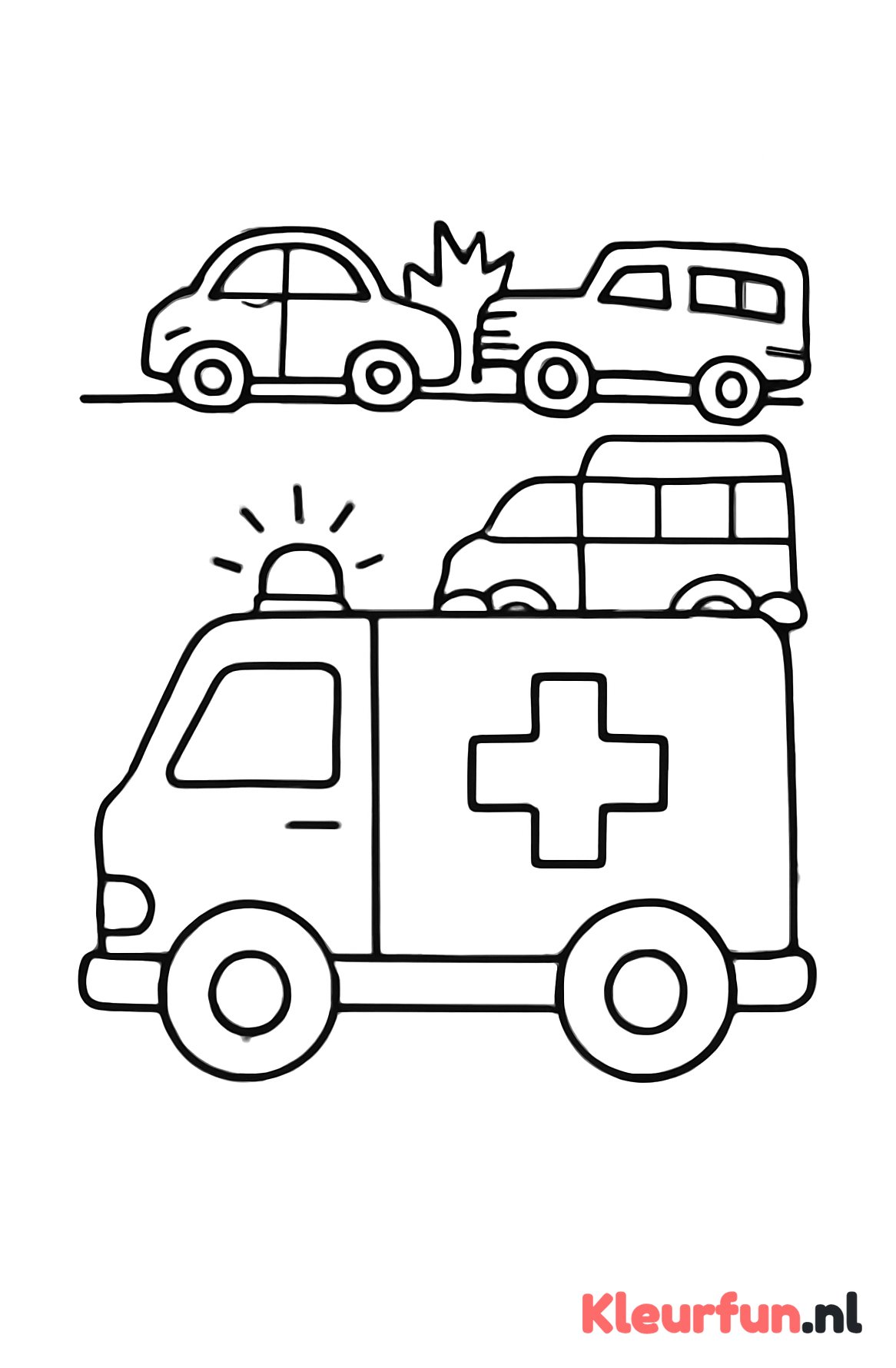 Ambulance bij een ongeluk