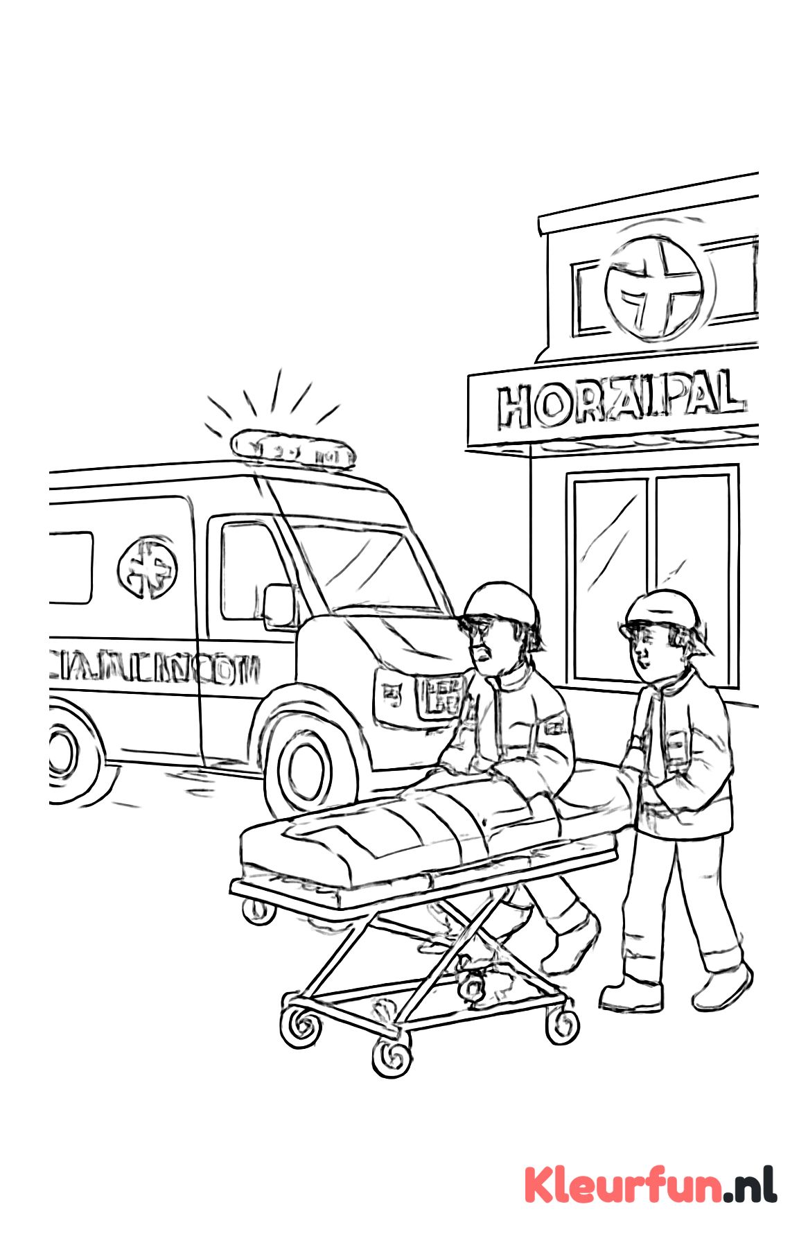 Ambulance in actie