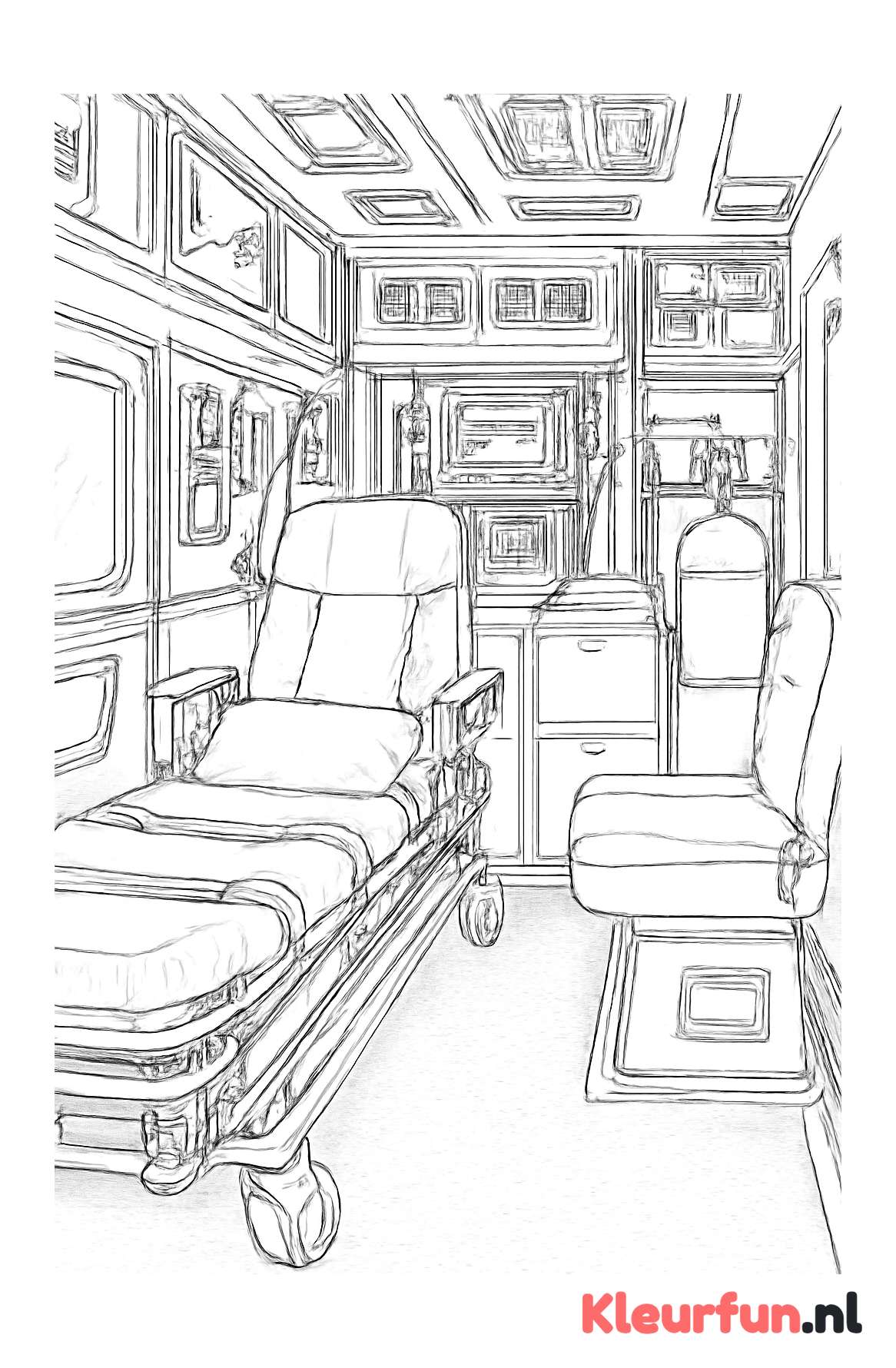 Ambulance interieur en medische apparatuur