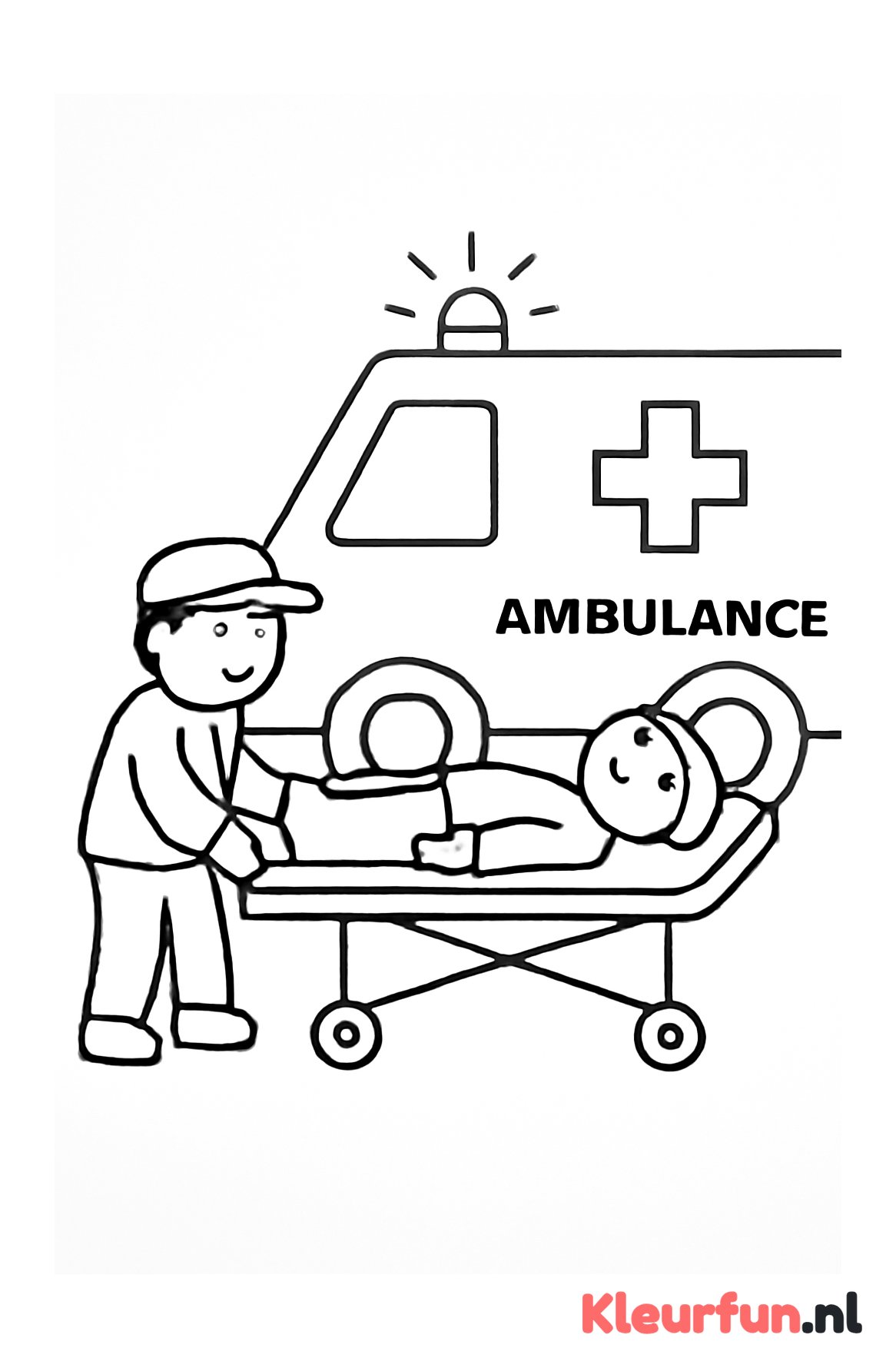 Ambulance met hulpverlener