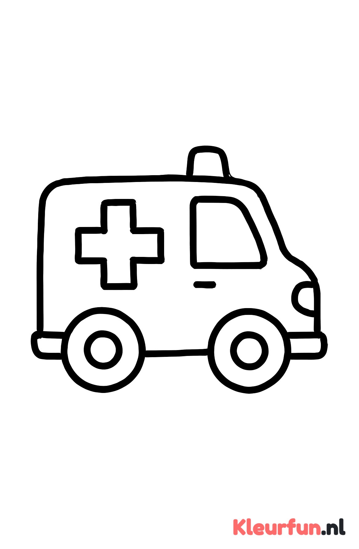 Ambulance met rood kruis