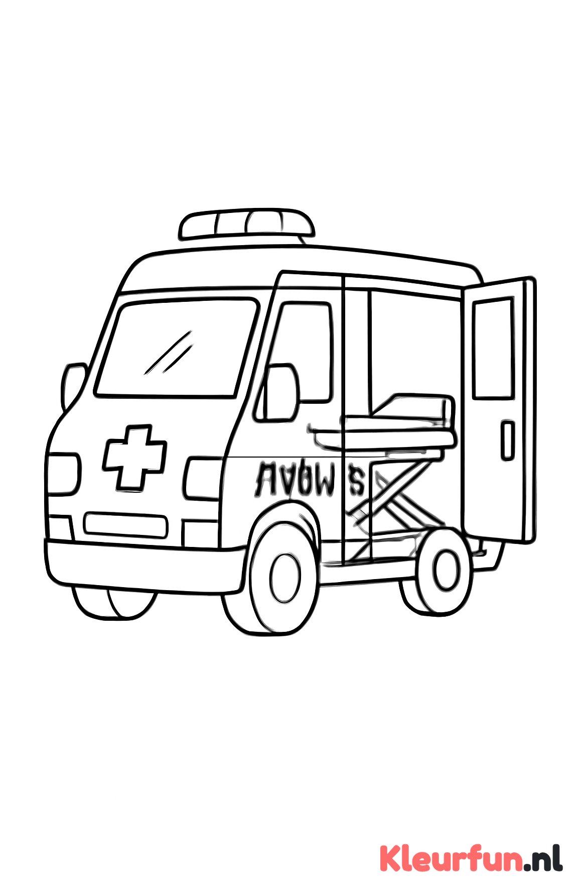 Ambulance met ziekenhuisbed