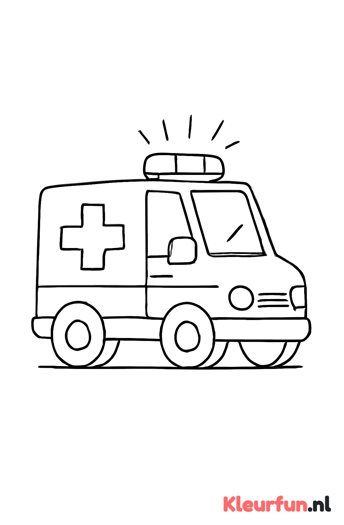 Ambulance met zwaailichten