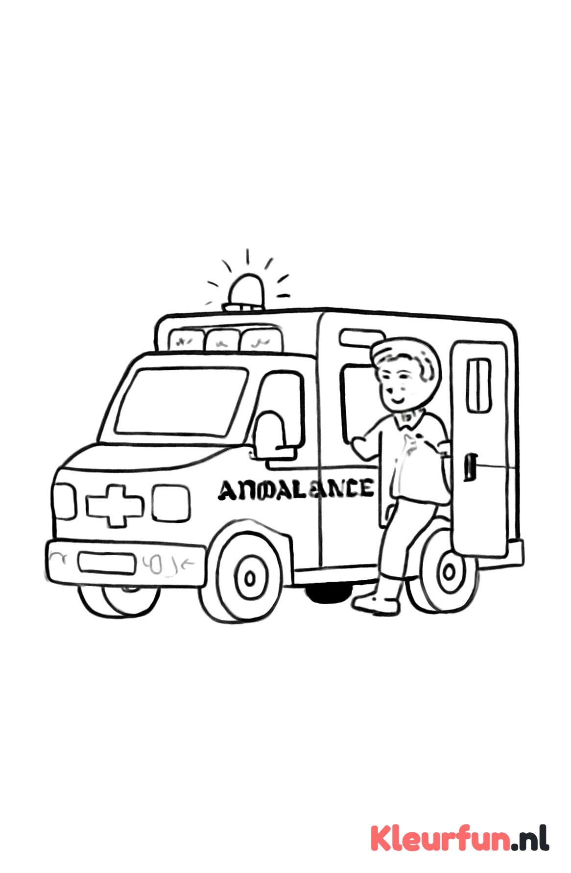 Ambulance met open deuren