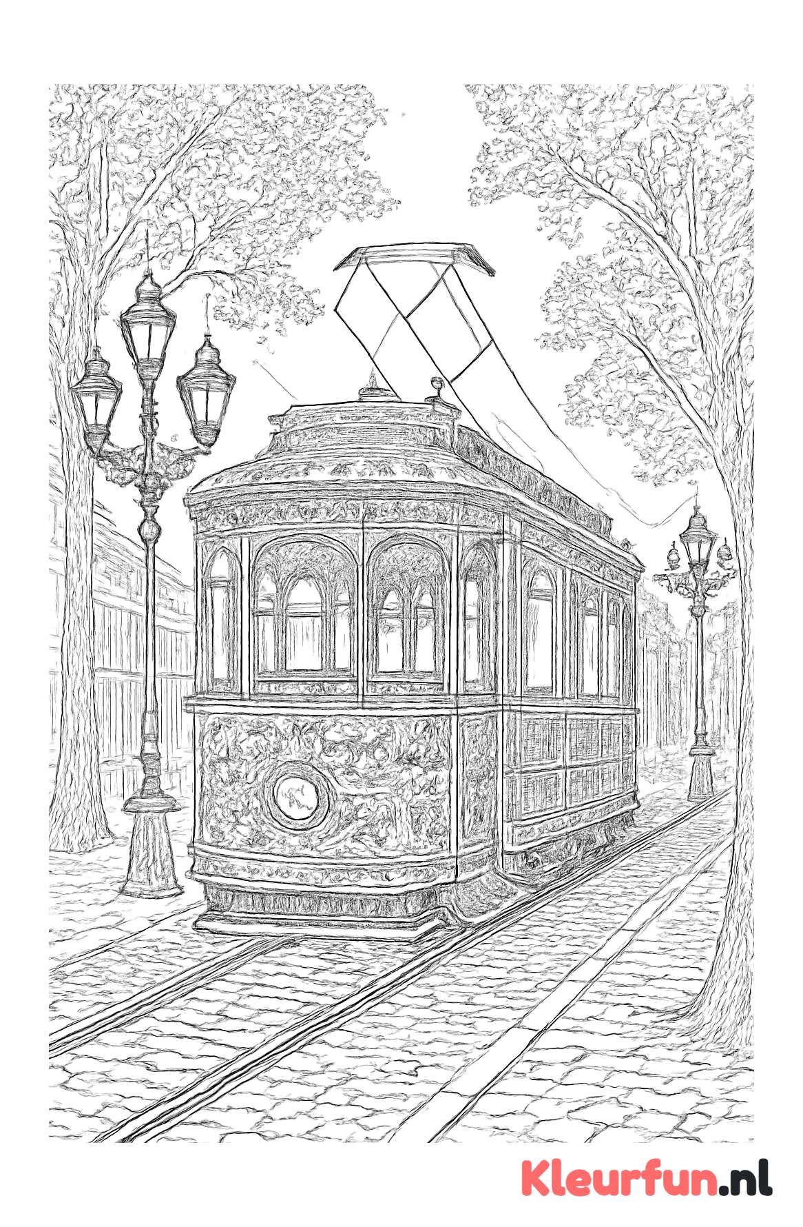 Antieke Tram in Oude Stad