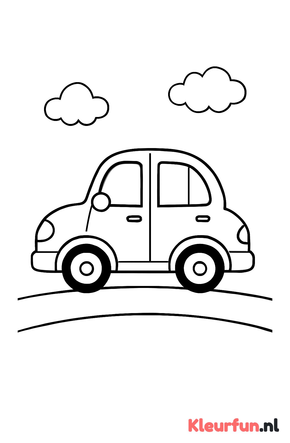 Auto op eenvoudige weg