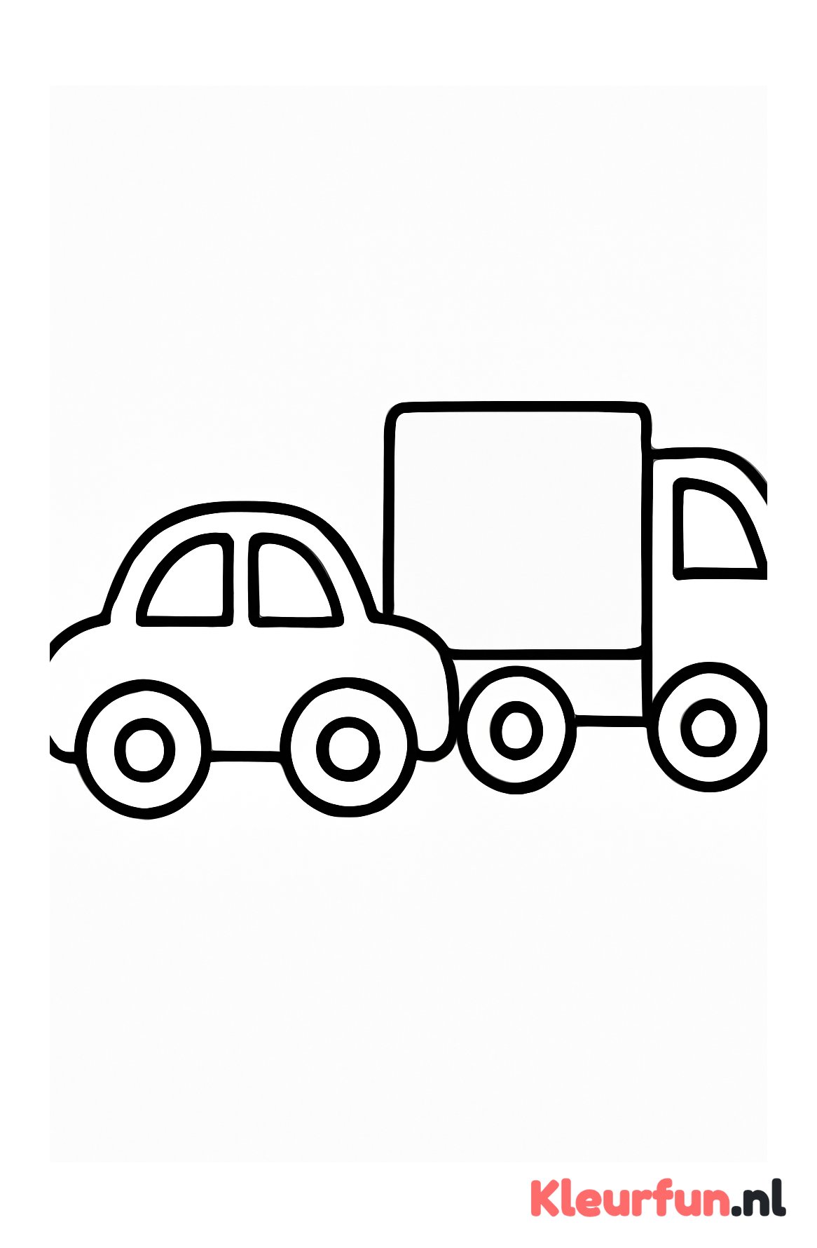Auto en vrachtwagen voor peuters