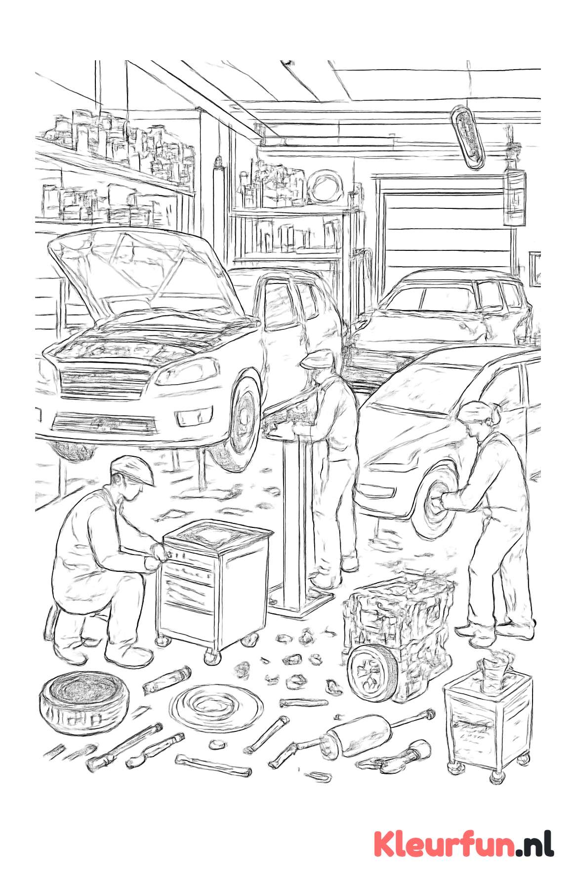 Autowerkplaats en technische details