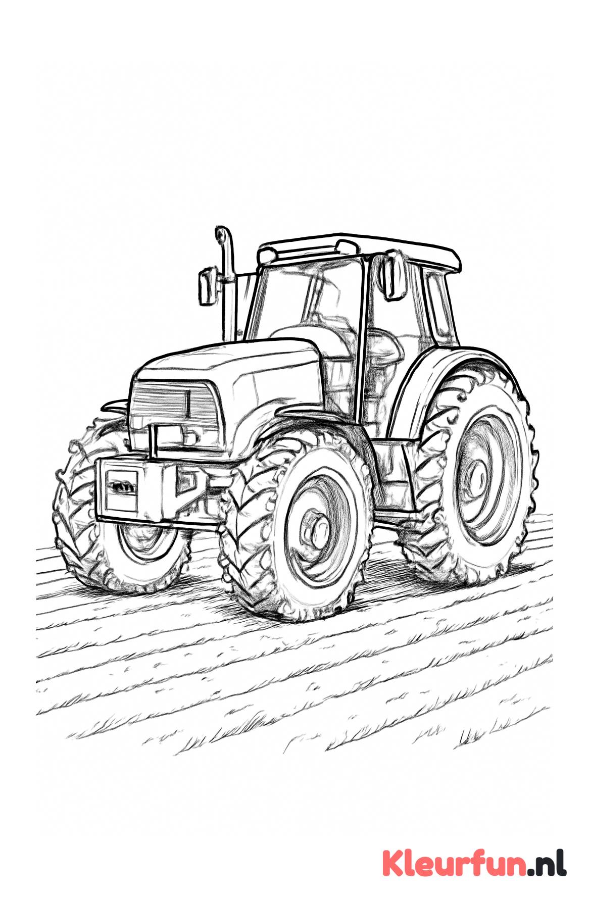Boerderijtractor met grote wielen