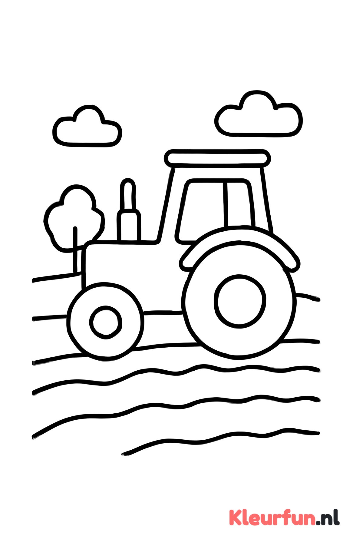 Boerderij tractor op het veld