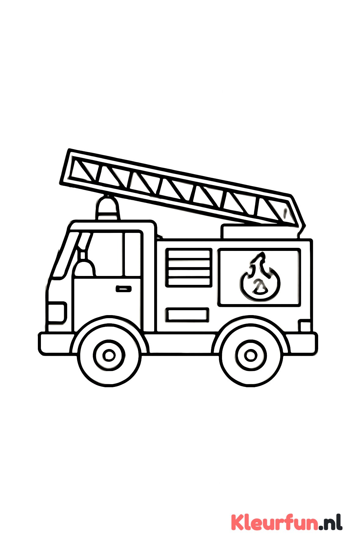 Brandweerauto met ladder