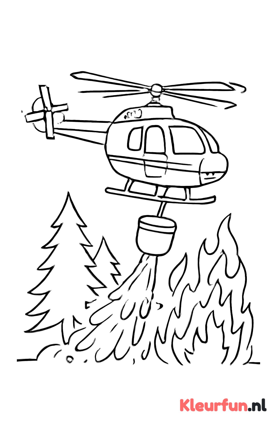Brandweerhelikopter blust brand