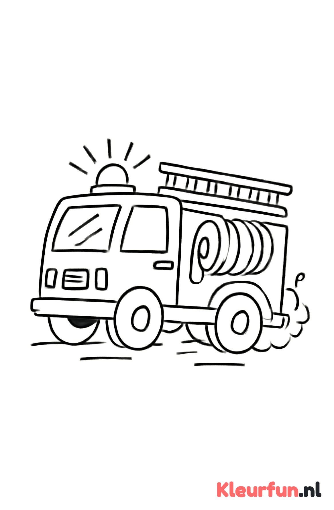 Brandweerwagen met sirenes in actie