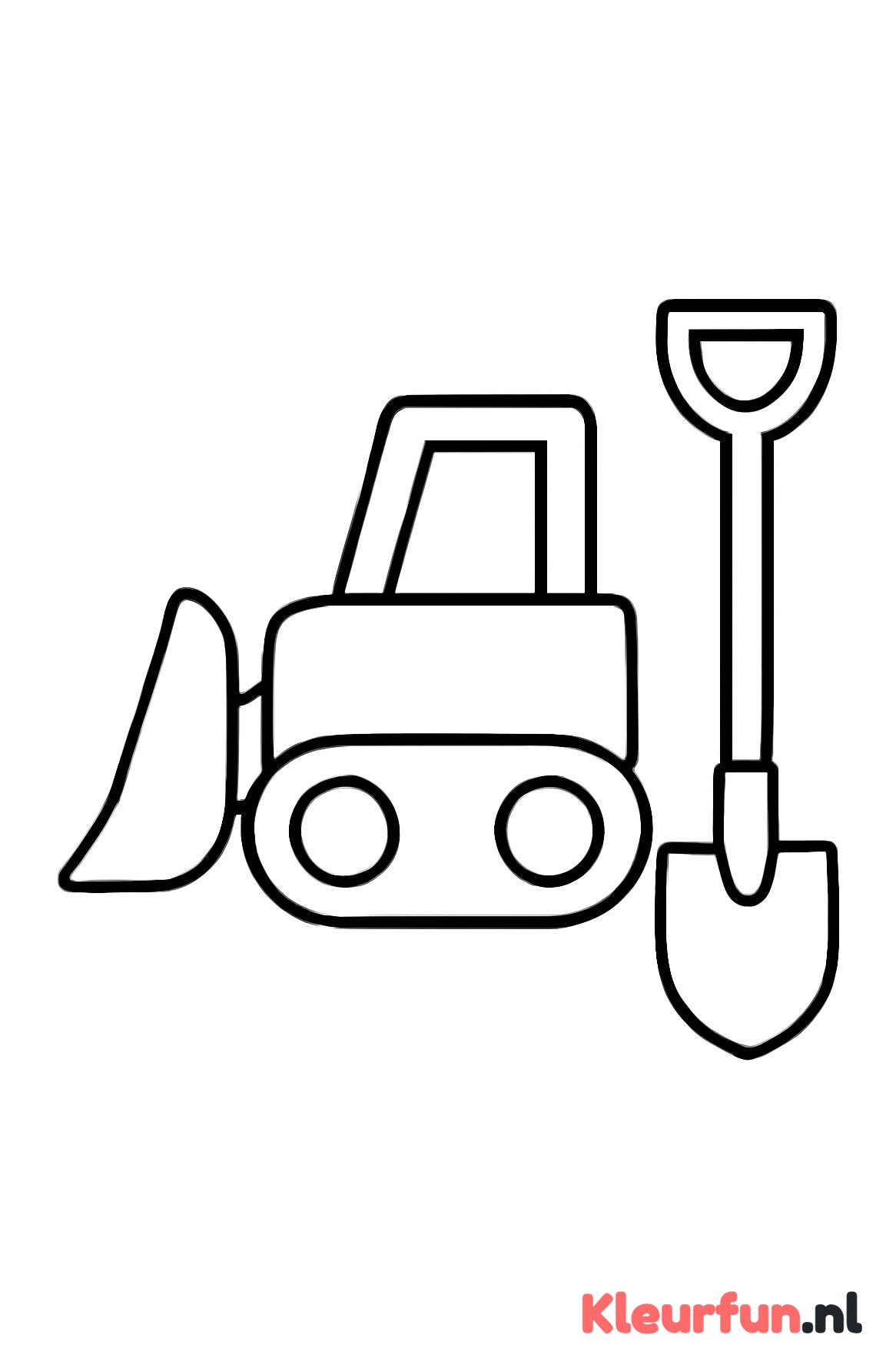 Bulldozer en shovel voor peuters