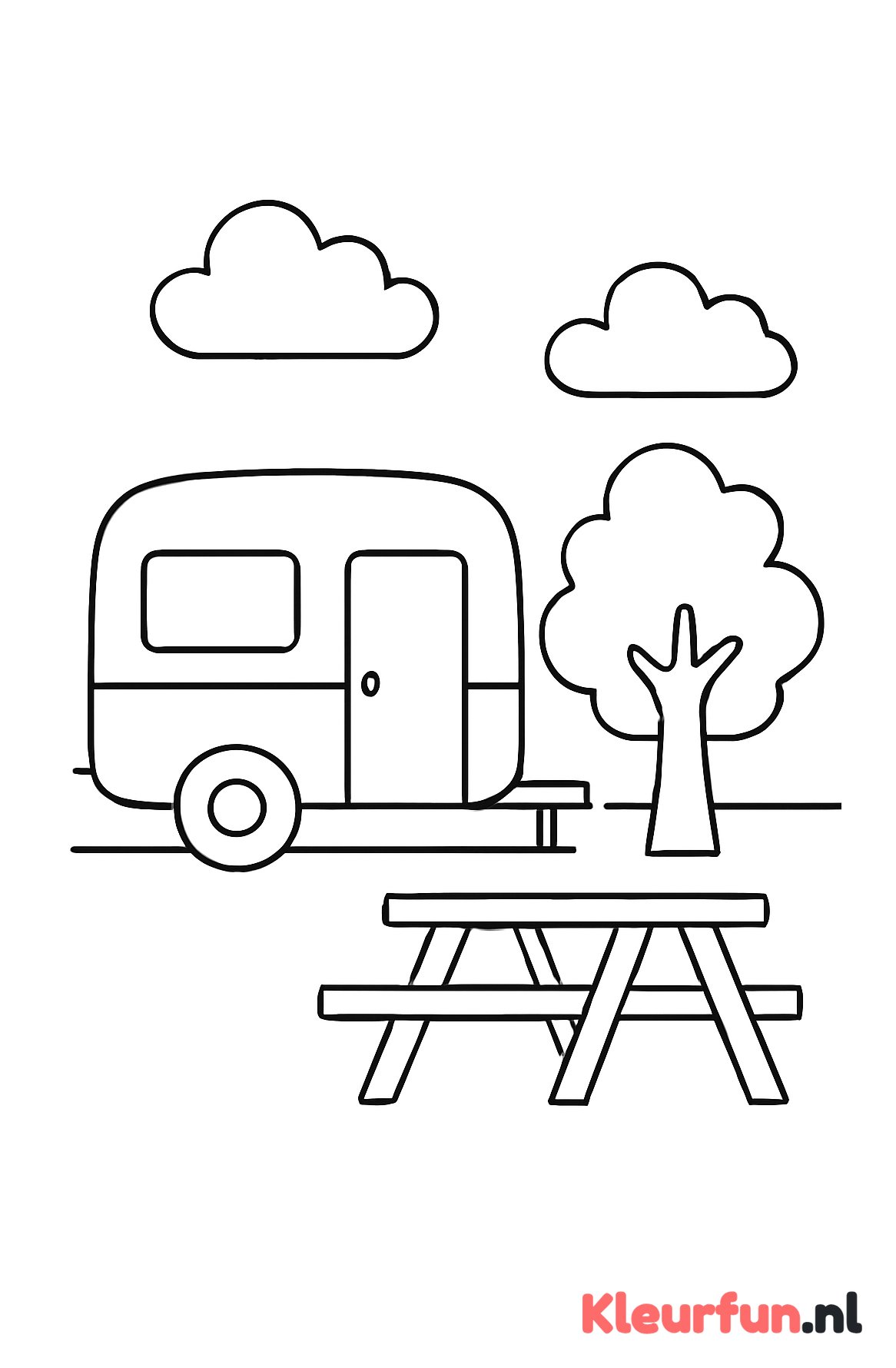 Caravan op camping