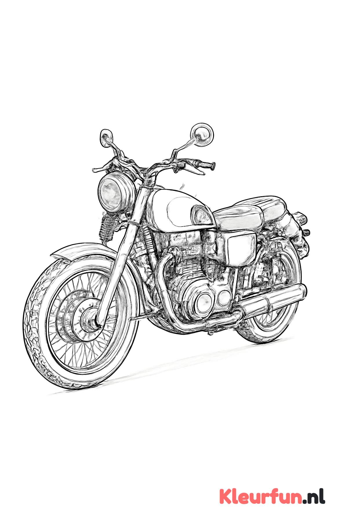 Klassieke motor gedetailleerd