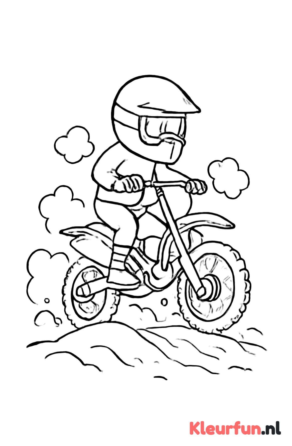 Crossmotor op dirt track