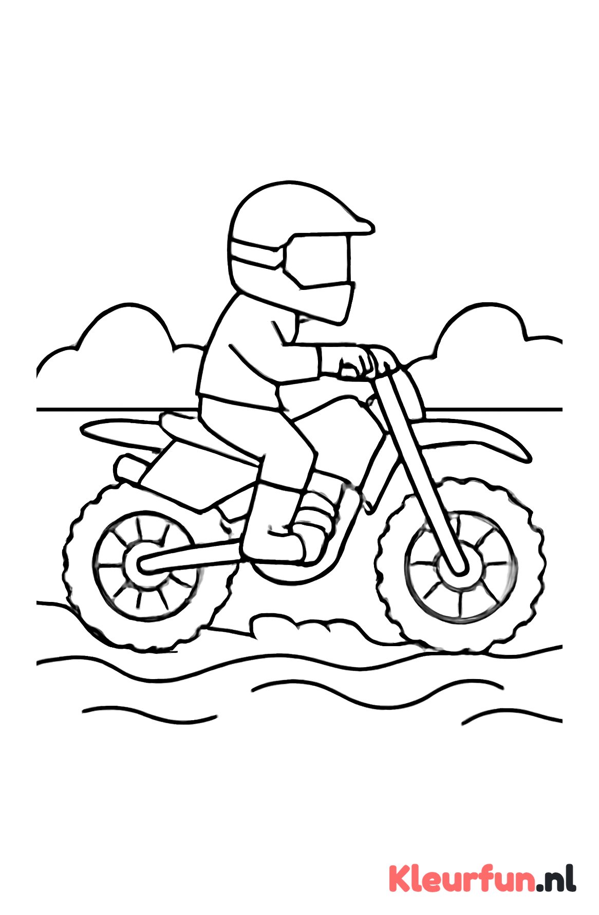 Crossmotor op zandbaan