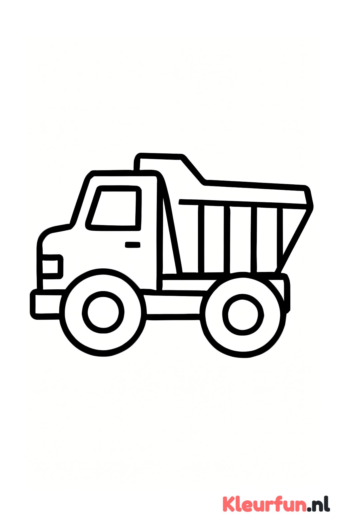 Eenvoudige dumptruck vrachtwagen