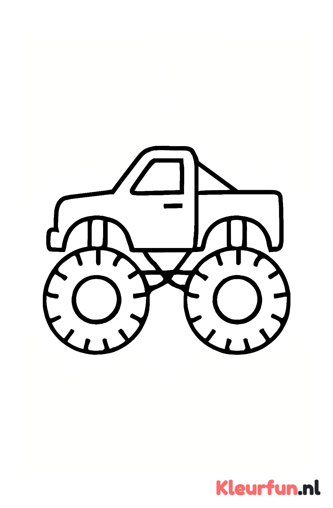 Eenvoudige grote monstertruck voor peuters