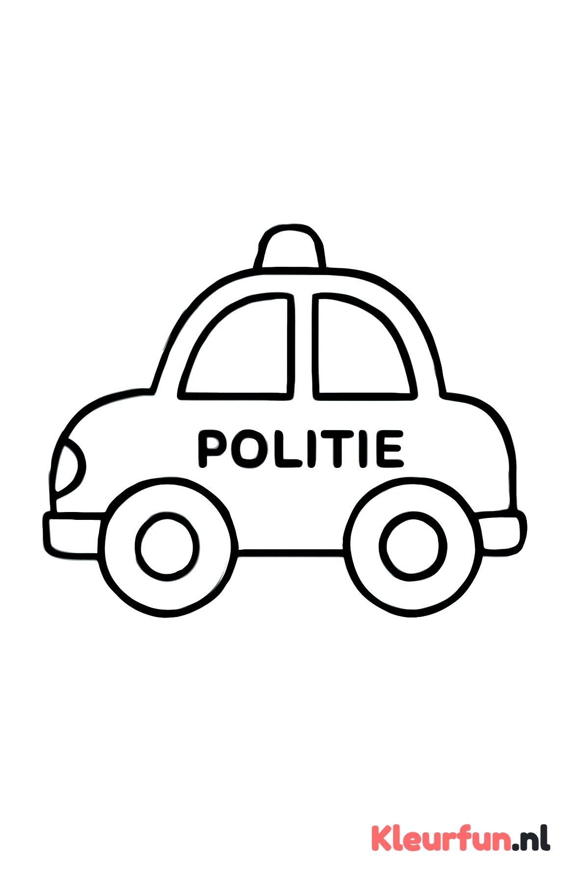 Eenvoudige Politieauto met Ronde Vormen