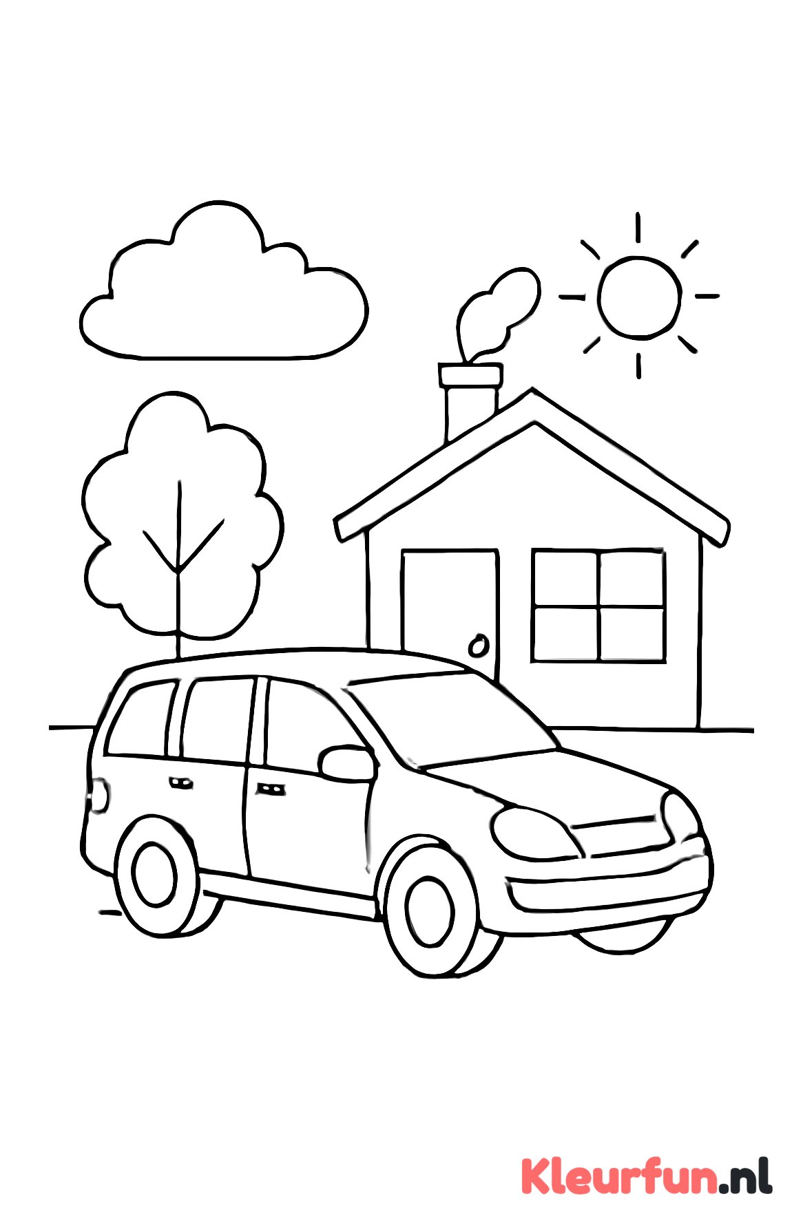 Familieauto bij huis